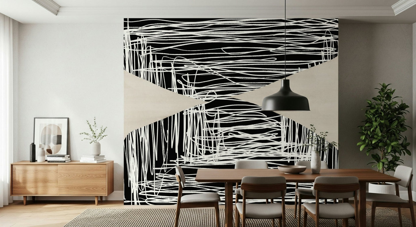 Geometric Scribbles Wall Mural -2711793