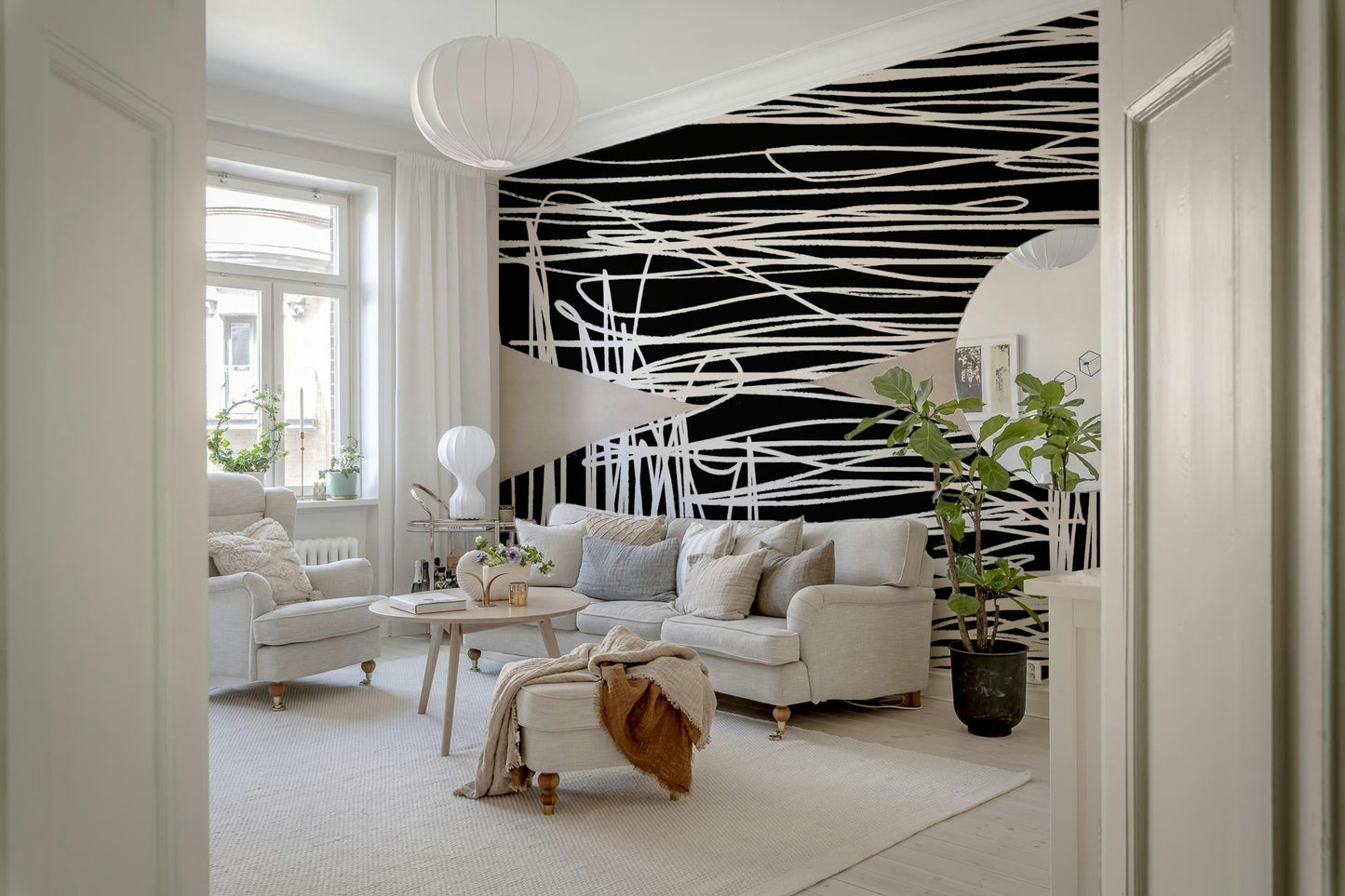 Geometric Scribbles Wall Mural -2711793