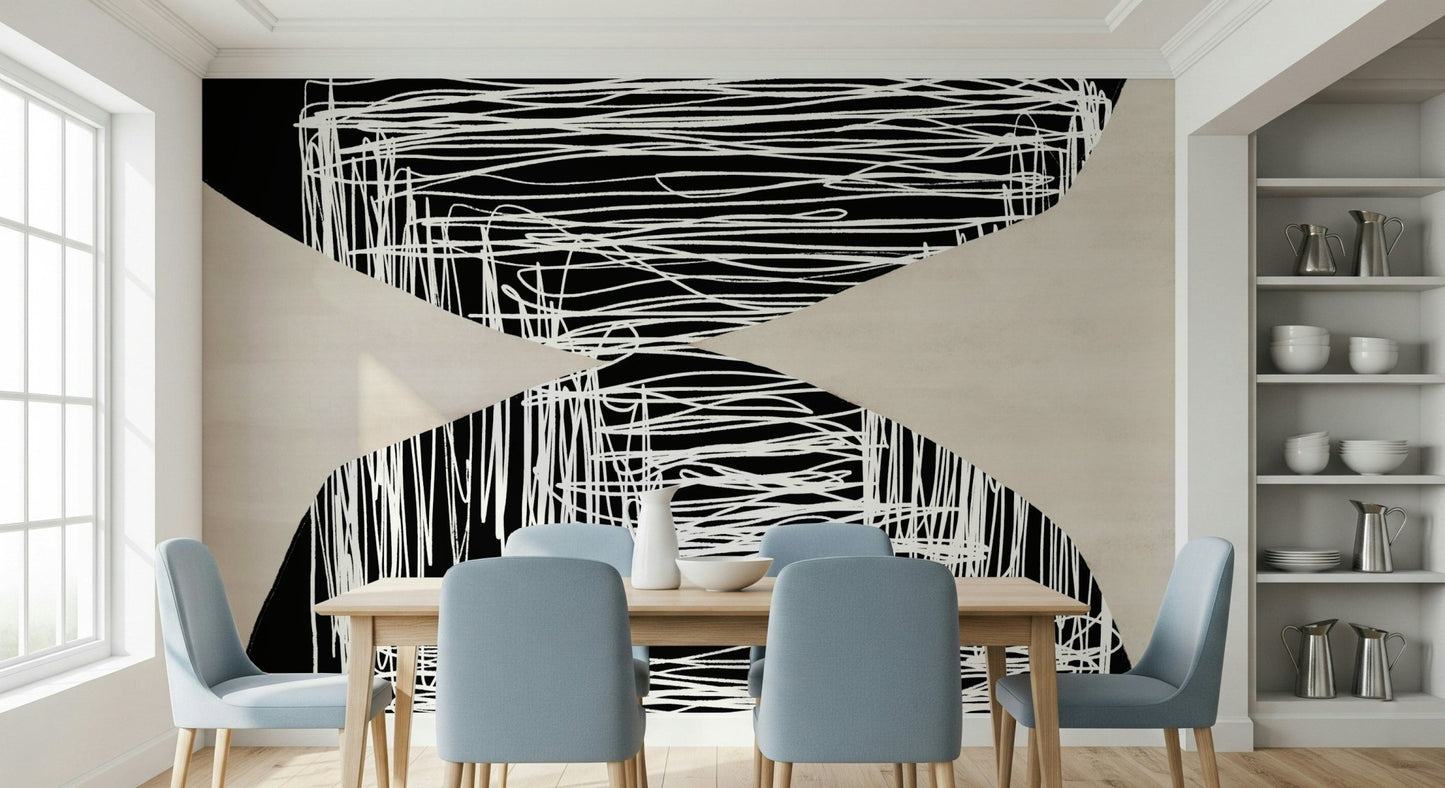 Geometric Scribbles Wall Mural -2711793