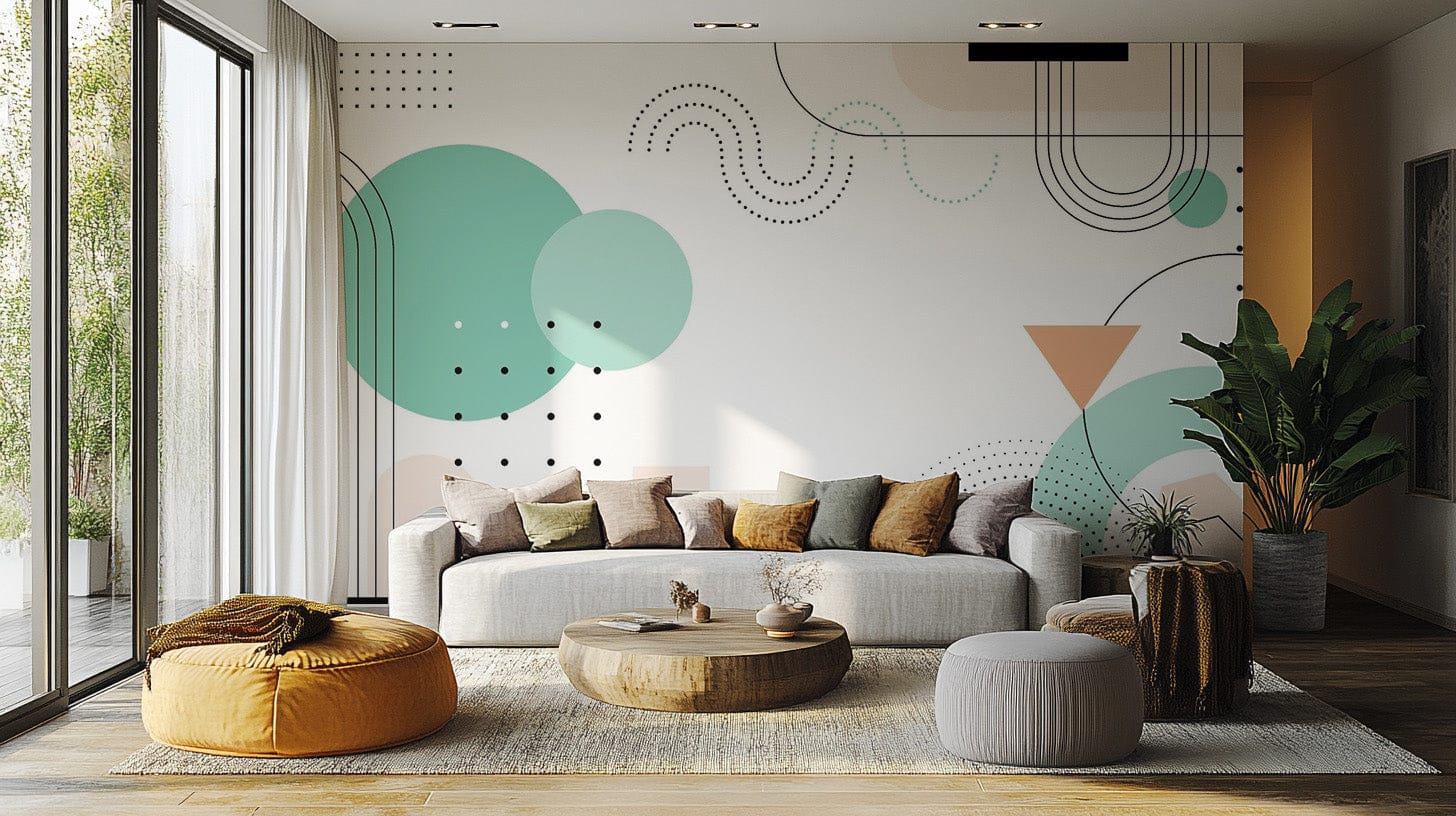 Geometric Shapes Wallpaper Murals for walls AB-02