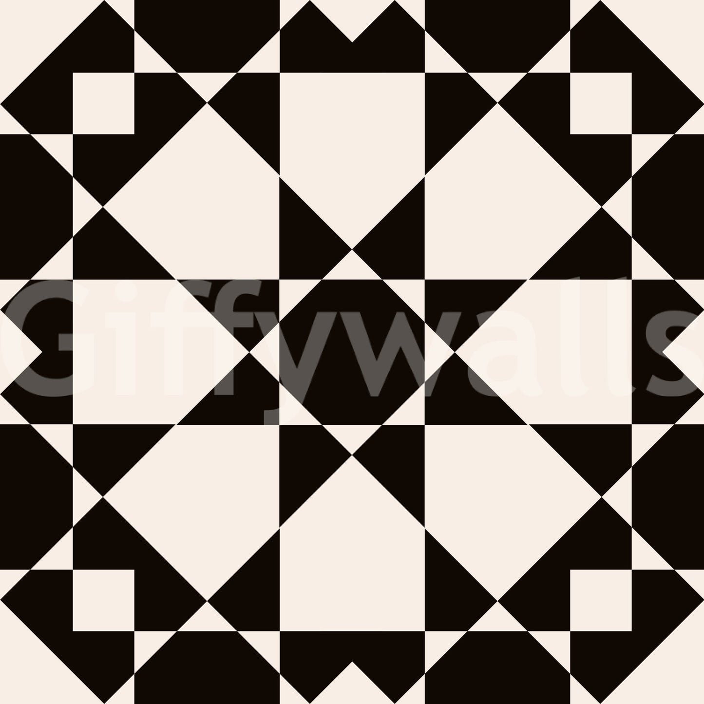 A seamless pattern of geometric stars on a wall, GD4461
