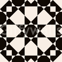 A seamless pattern of geometric stars on a wall, GD4461