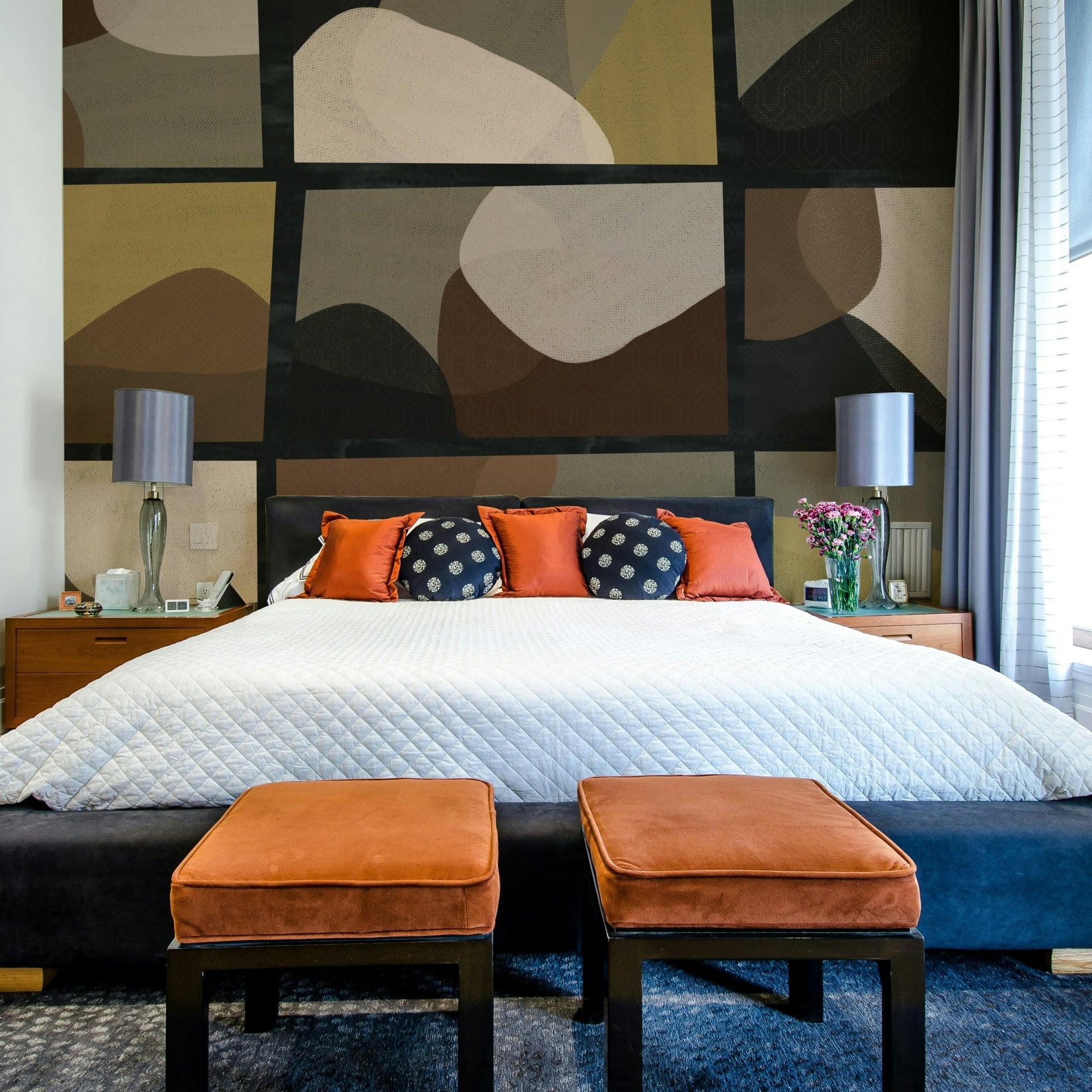 Geometric rock style wall design

