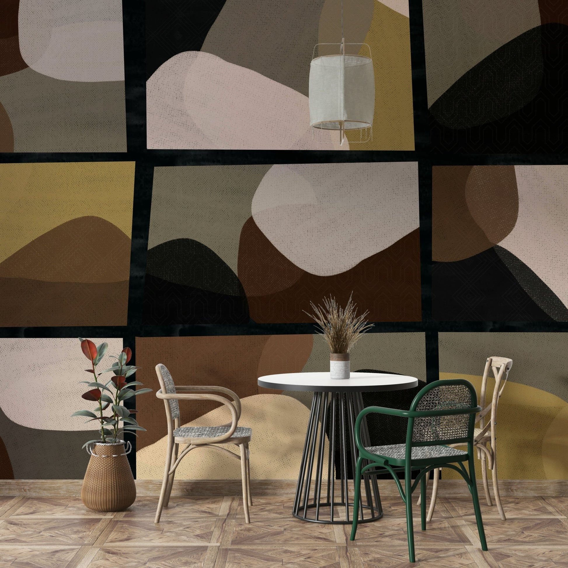 Neutral stone pattern wallpaper

