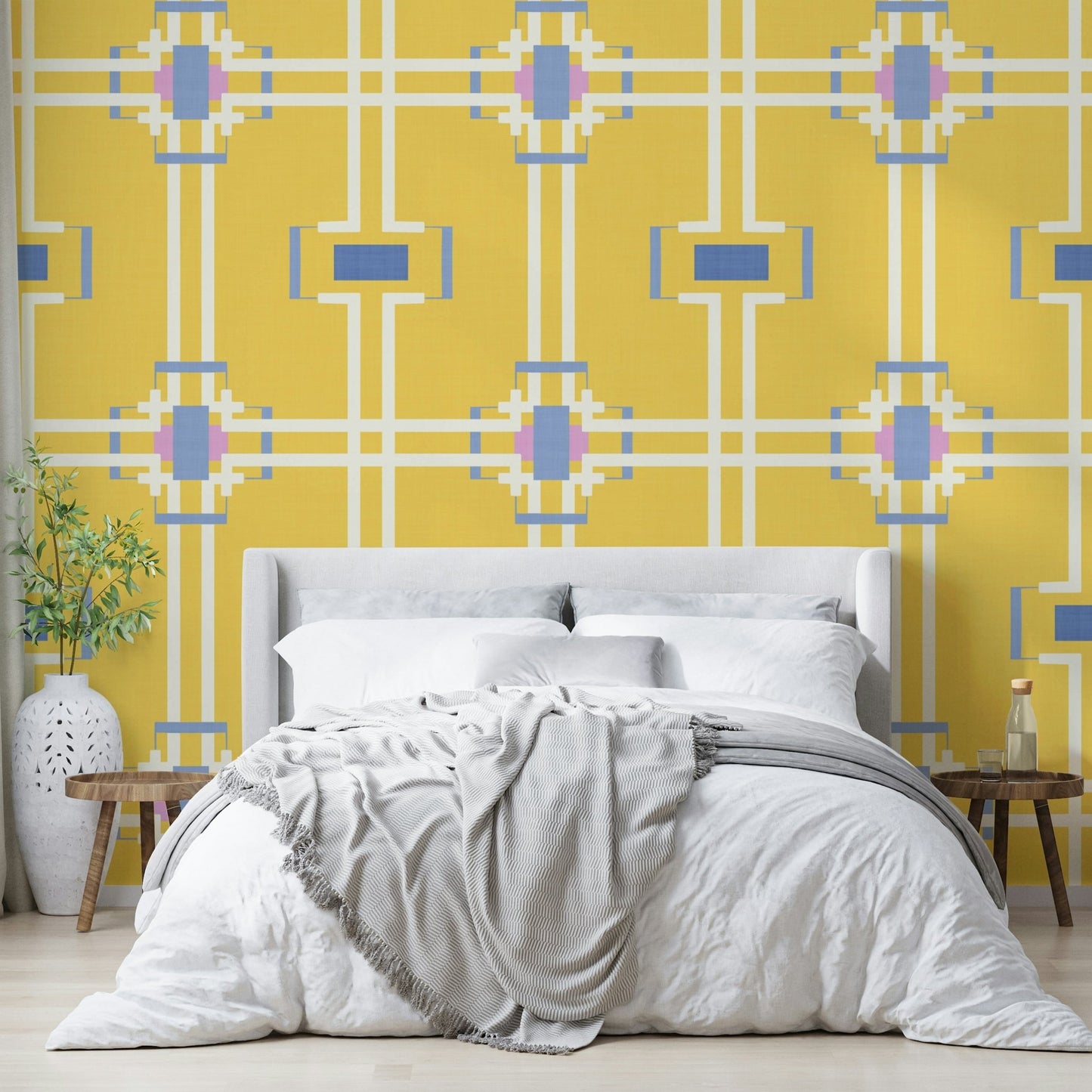 Precise geometric shapes and lines.

