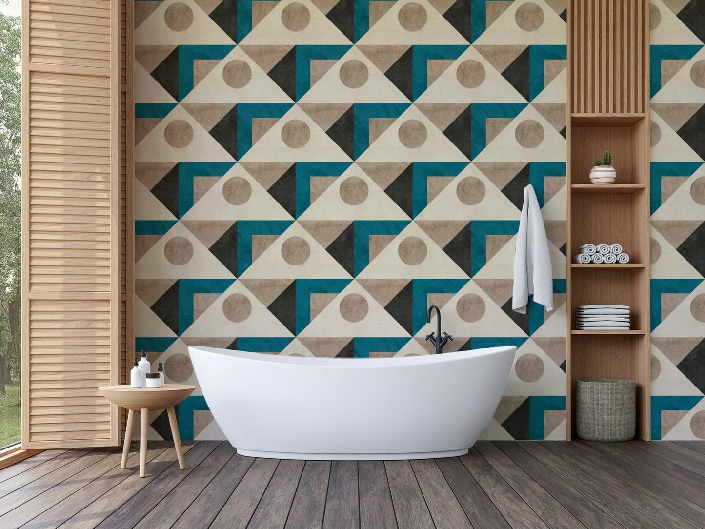 Triangle and circle wall decor

