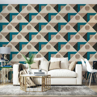 Graphic terrazzo wallpaper design

