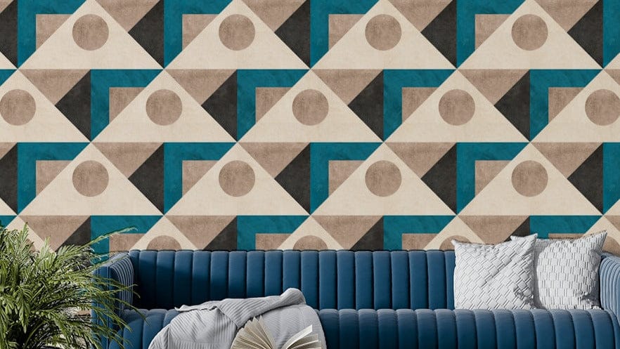 Earthy Geometric Harmony Wall Mural