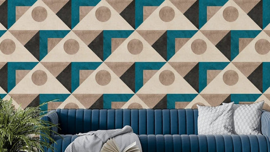 Earthy Geometric Harmony Wall Mural GD413