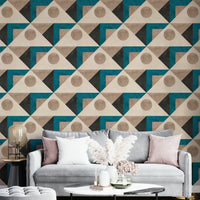 Circle triangle terrazzo texture

