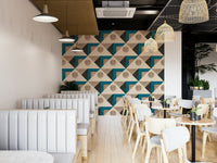 Neutral geometric terrazzo print

