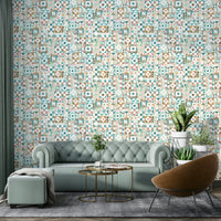 Repeating tile pattern wallpaper

