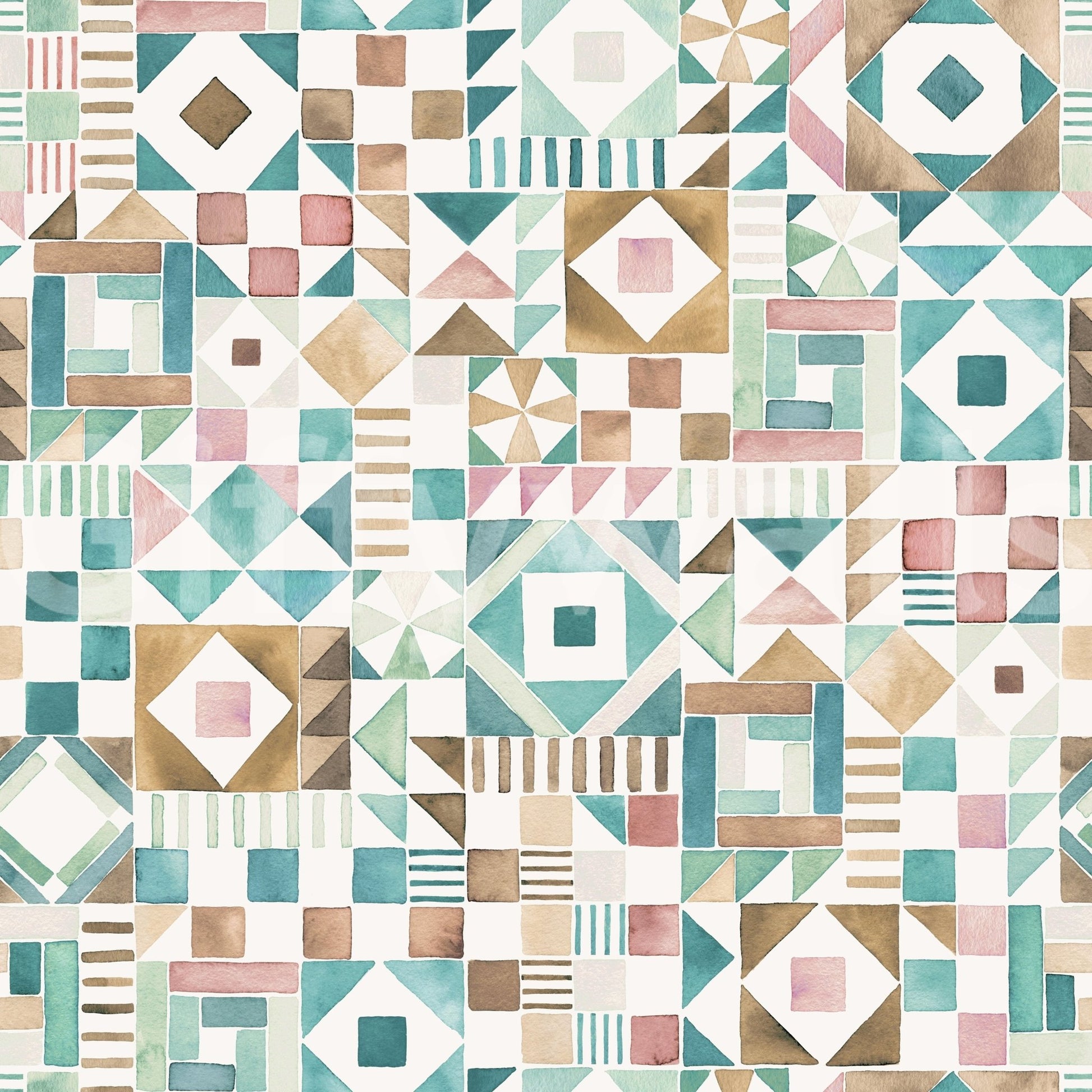 Decorative tile wallpaper pattern


