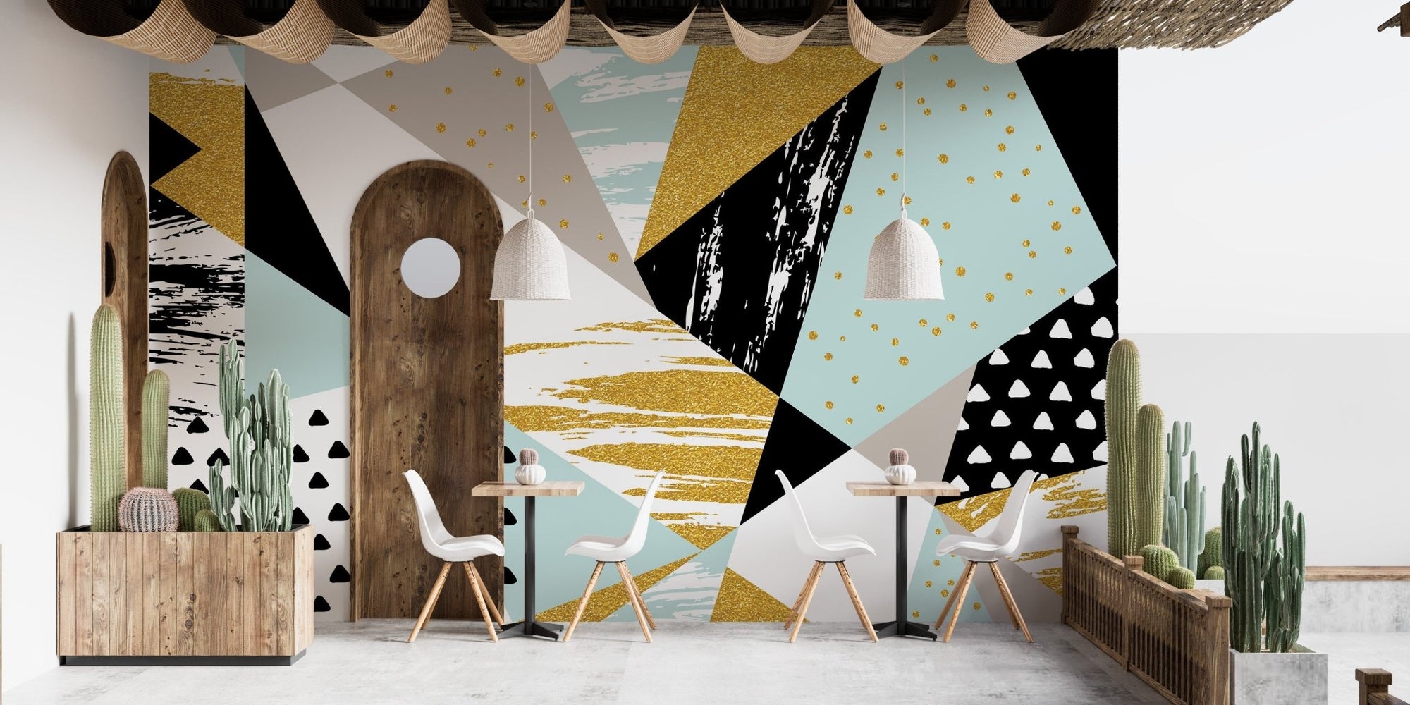 Triangle Shape Geometric wallpaper A710
