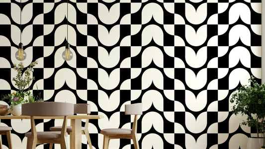 Wallpaper for walls with a sophisticated, abstract design

