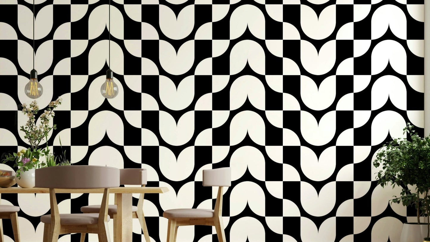 Wallpaper for walls with a sophisticated, abstract design

