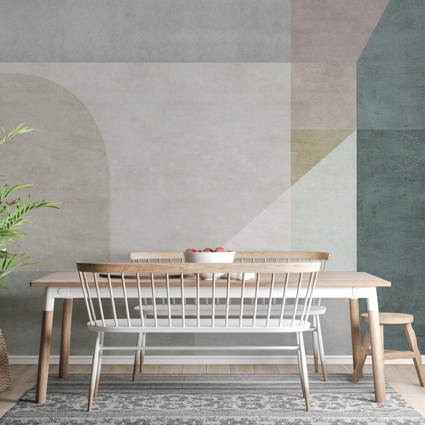 Geometric Vector Pastel Wallpaper Murals - Giffywalls
