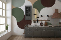 Dynamic geometric pattern wallpaper for feature walls

