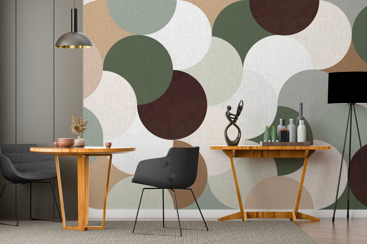 Sleek geometric design wallpaper for modern home accents

