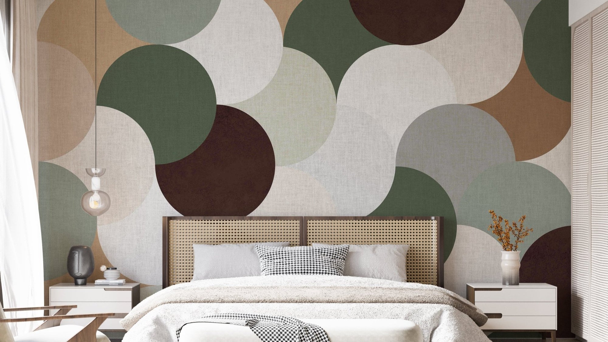 Bold geometric pattern wallpaper for stylish interiors, GD2237