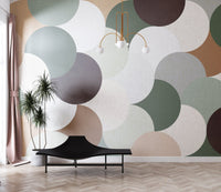 Contemporary geometric design wallpaper for living rooms

