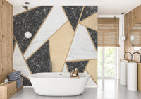 Artistic geometric wall mural for homes
