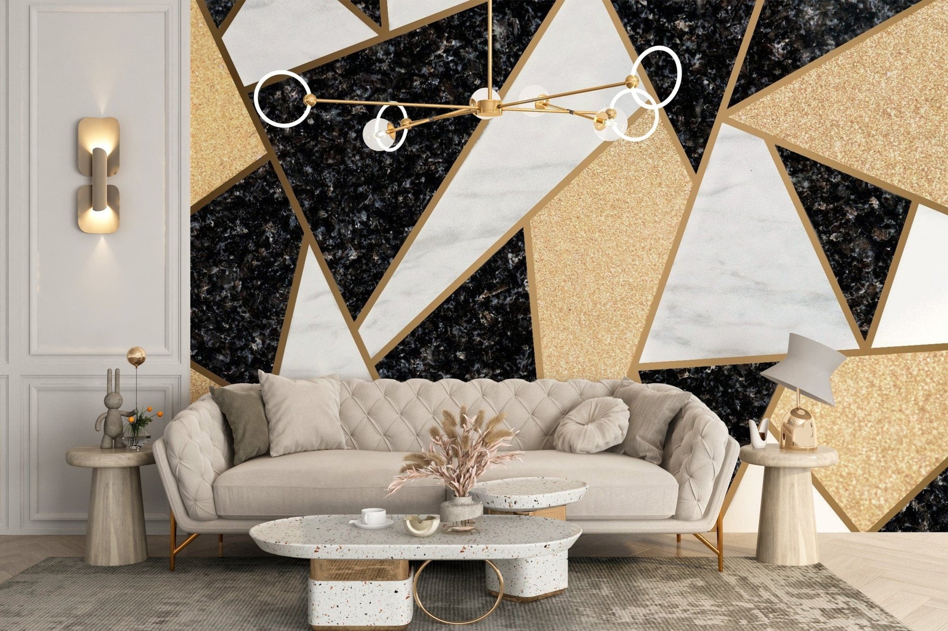 Geometric wallpaper with modern aesthetics
