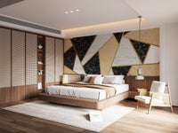Elegant geometric wallpaper mural design
