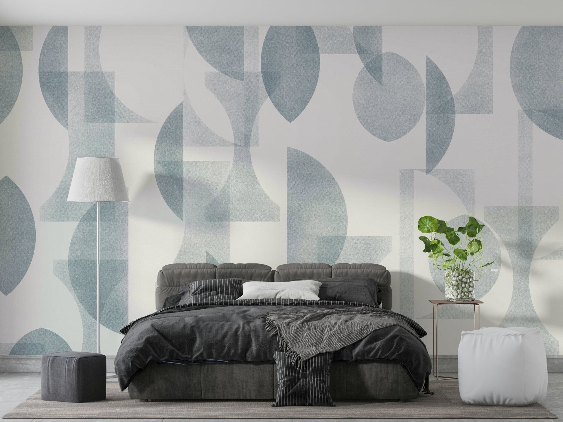 The composition is balanced and serene.
