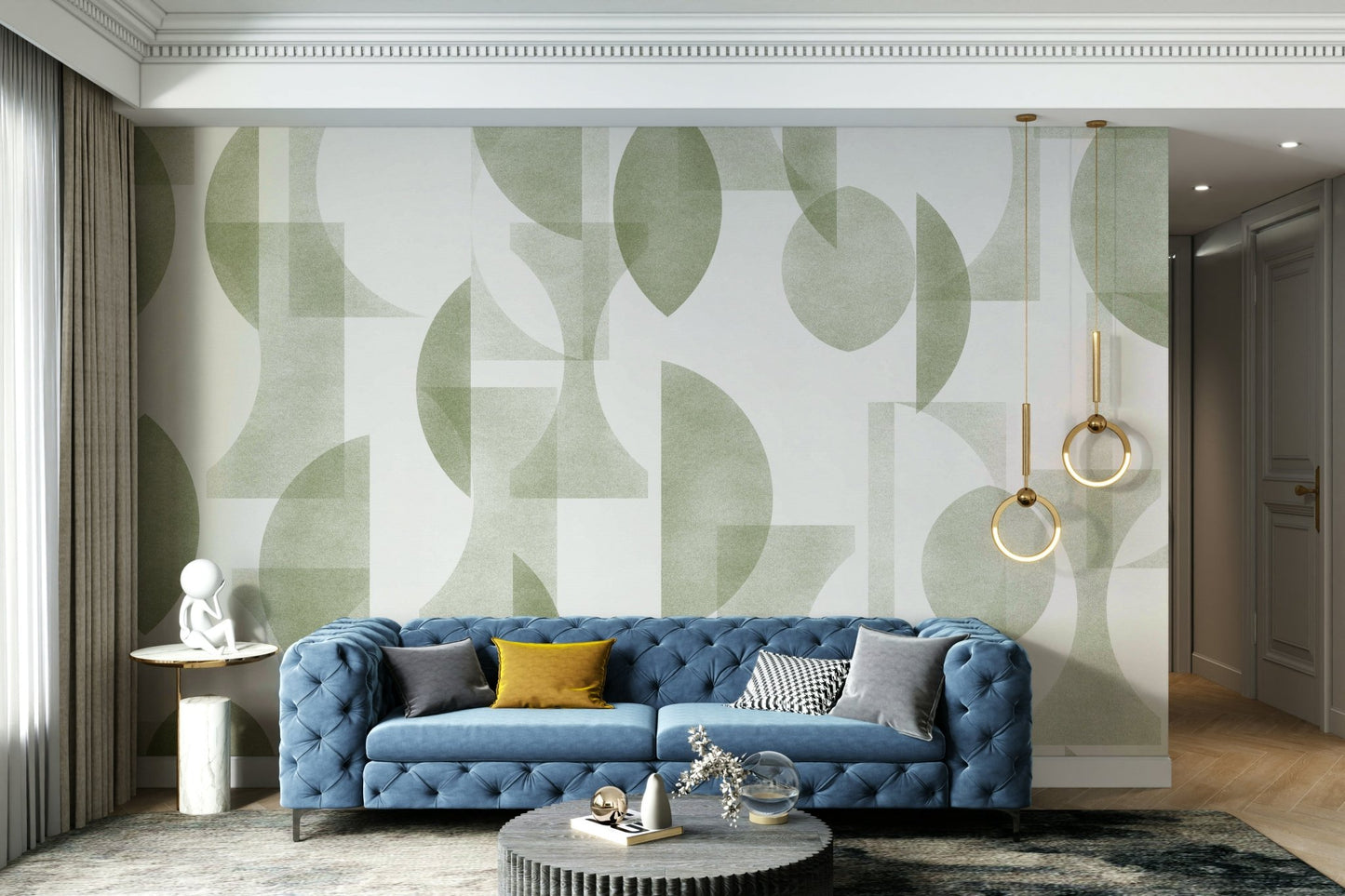 The composition is balanced and elegant.
