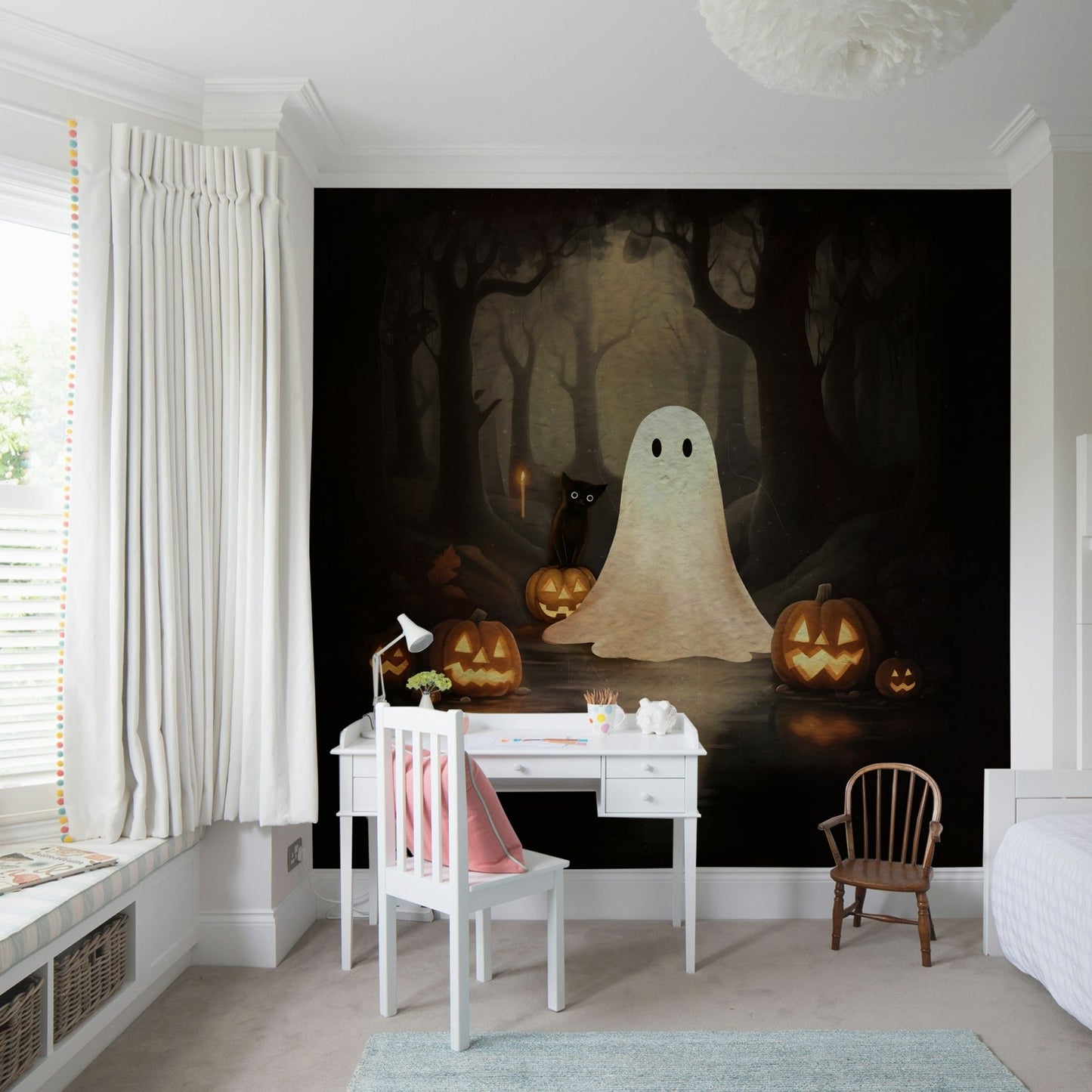 Ghost and black cat wallpaper GD4059
