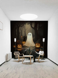 Black cat and ghost wall covering. GD4059
