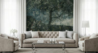 A calming abstract design wallpaper mural that defines a space., GD5616