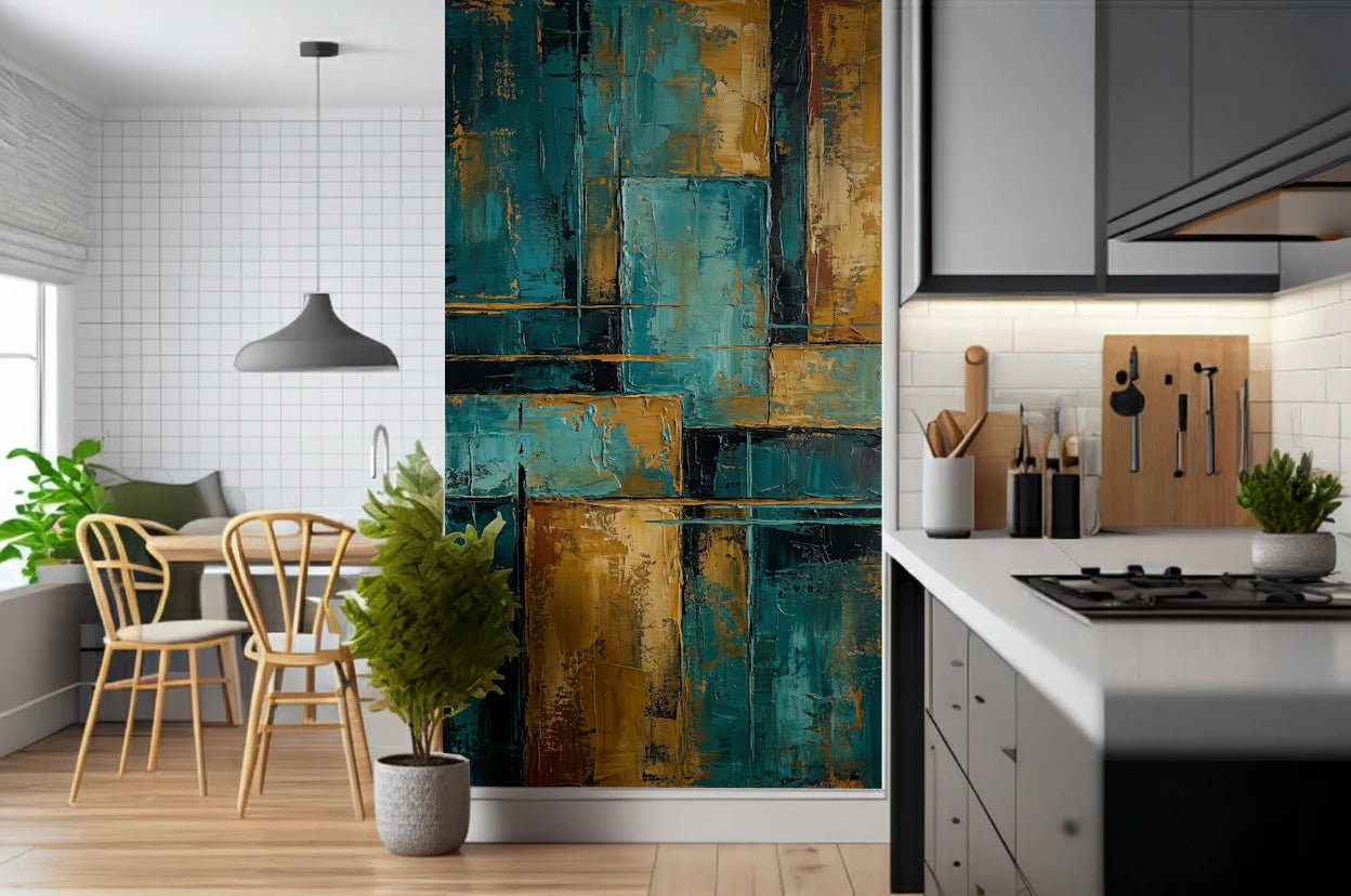 Removable abstract painting wallpaper for home