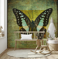 Elegant Gilded Butterfly wallpaper for walls decor.