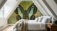 Textured Gilded Butterfly wall covering design.
