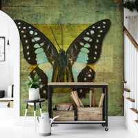 Vintage aesthetic Gilded Butterfly wall sticker.