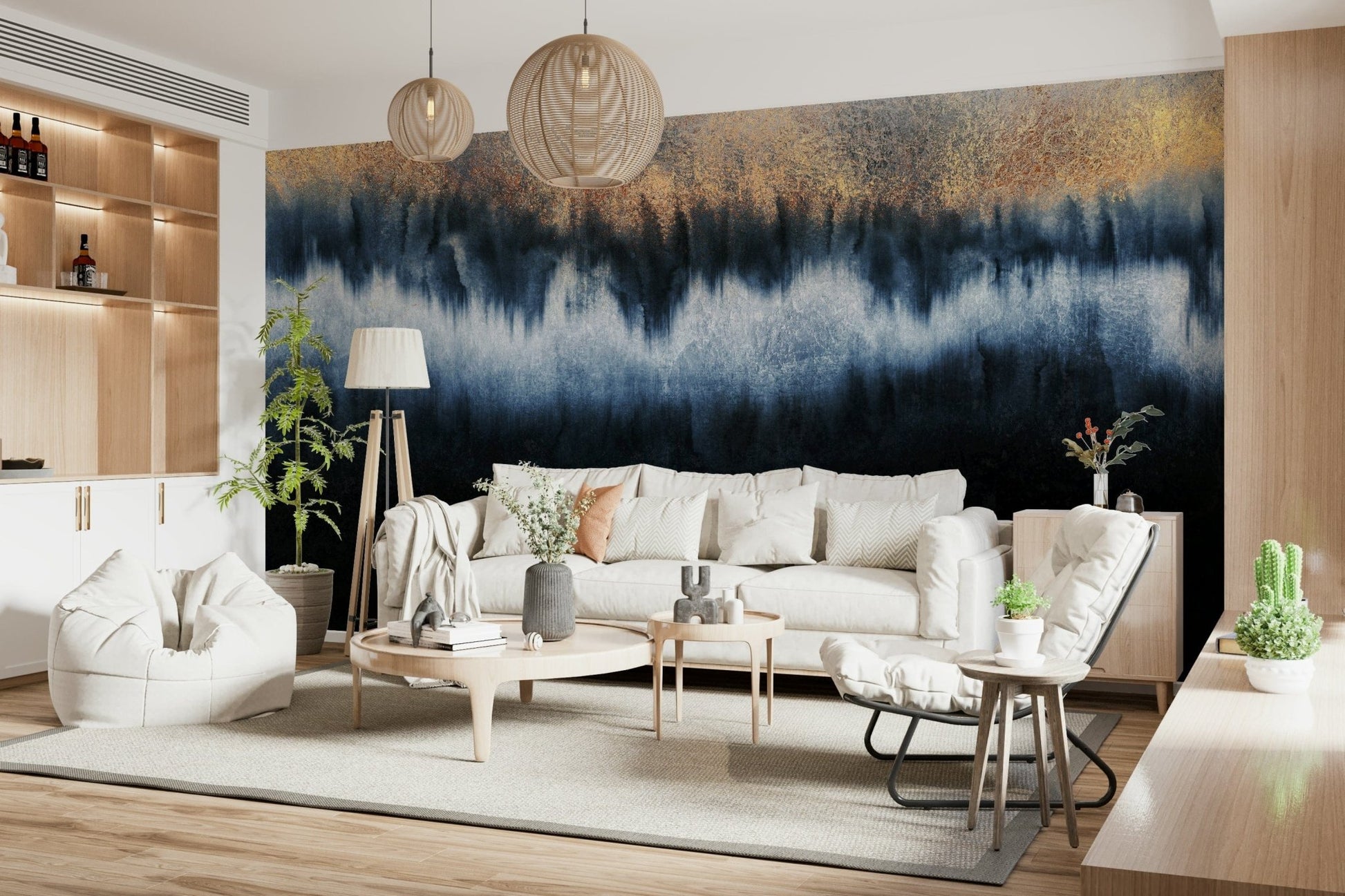 Gilded Depths Wall Mural
