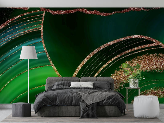 Gilded Geodes Wall Mural