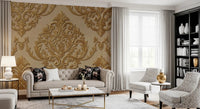 Gilded Grandeur Pattern mural with balanced ornamental detail and soft contrast