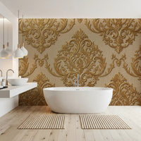 Traditional pattern styling shapes Gilded Grandeur Pattern wall mural surface