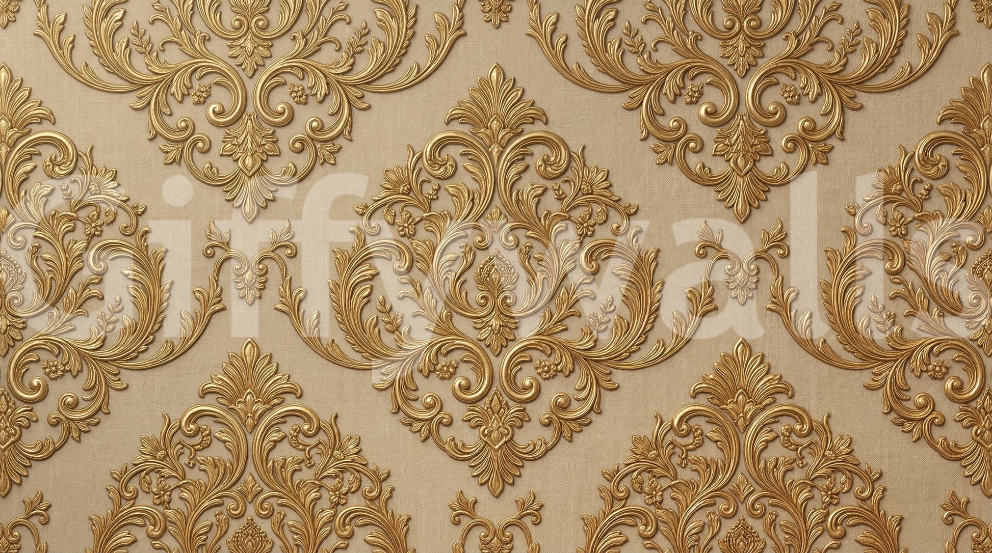 Gilded Grandeur Pattern wall mural with classic symmetry and gentle texture