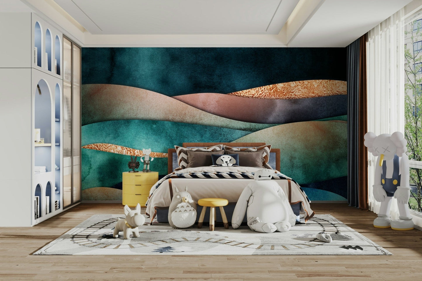 Gilded Horizon Wall Mural