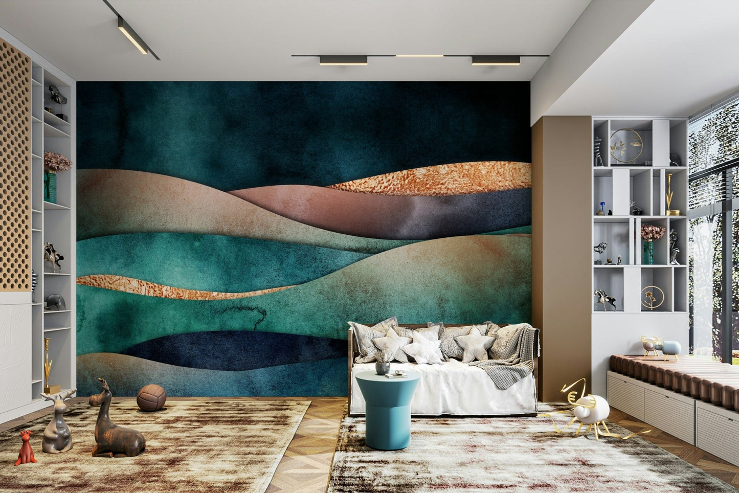Gilded Horizon Wall Mural