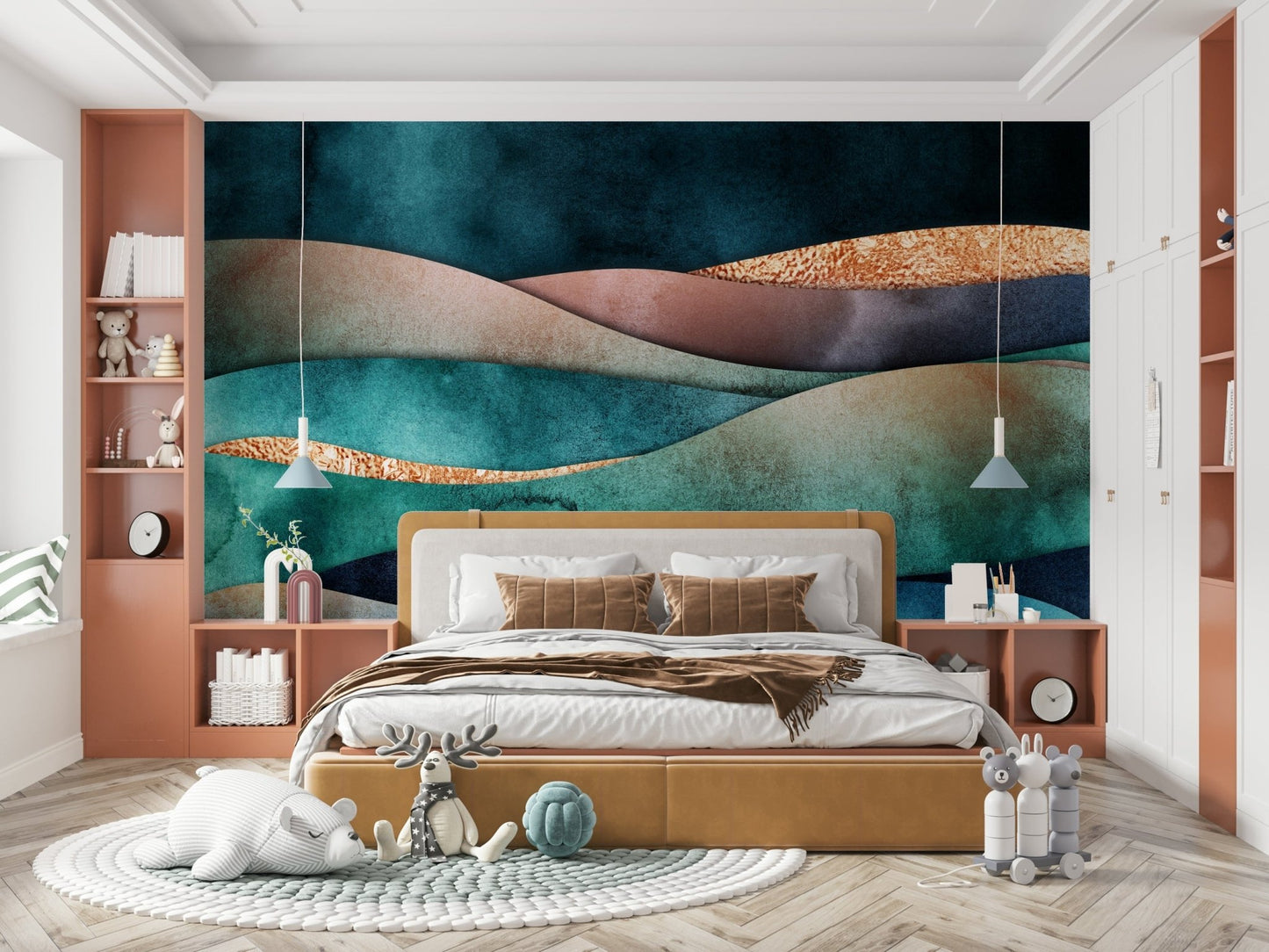 Gilded Horizon Wall Mural