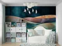 Gilded Horizon Wall Mural