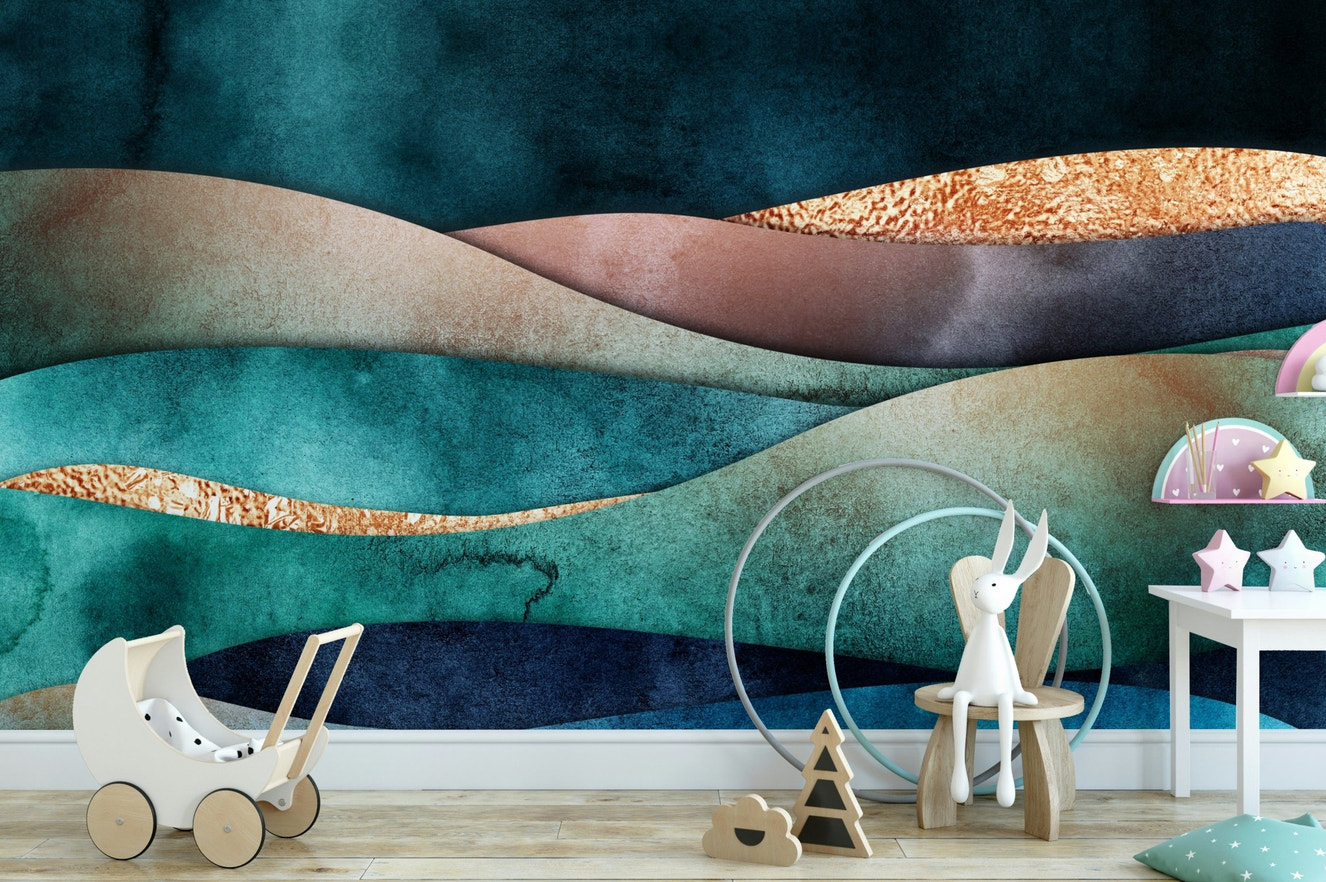 Gilded Horizon Wall Mural