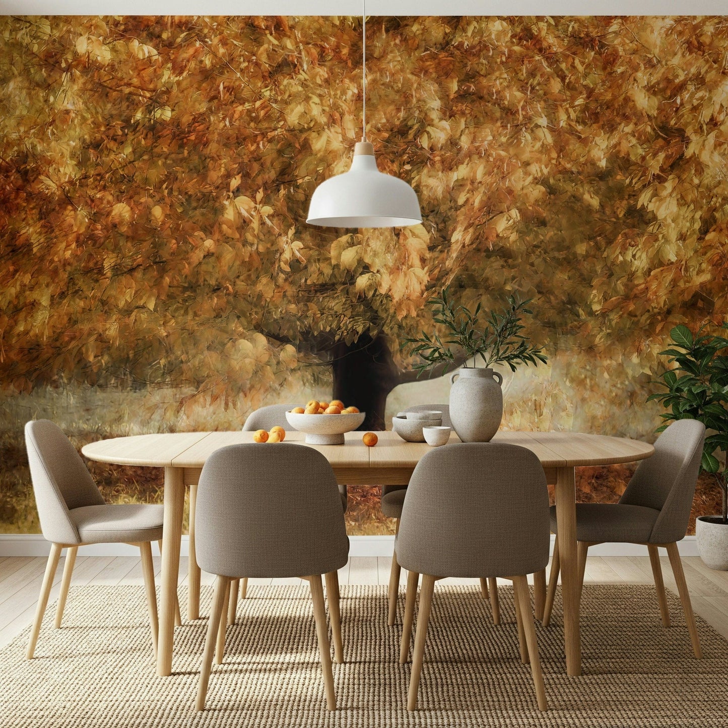 An artistic nature inspired mural for home decor., GD5568