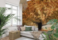 A calming foliage design wallpaper mural that defines a space., GD5568