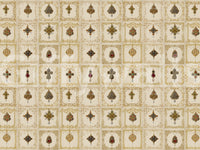 Repeating pattern of jeweled crosses on Gilded Relics Pattern Wall Mural., GD8994